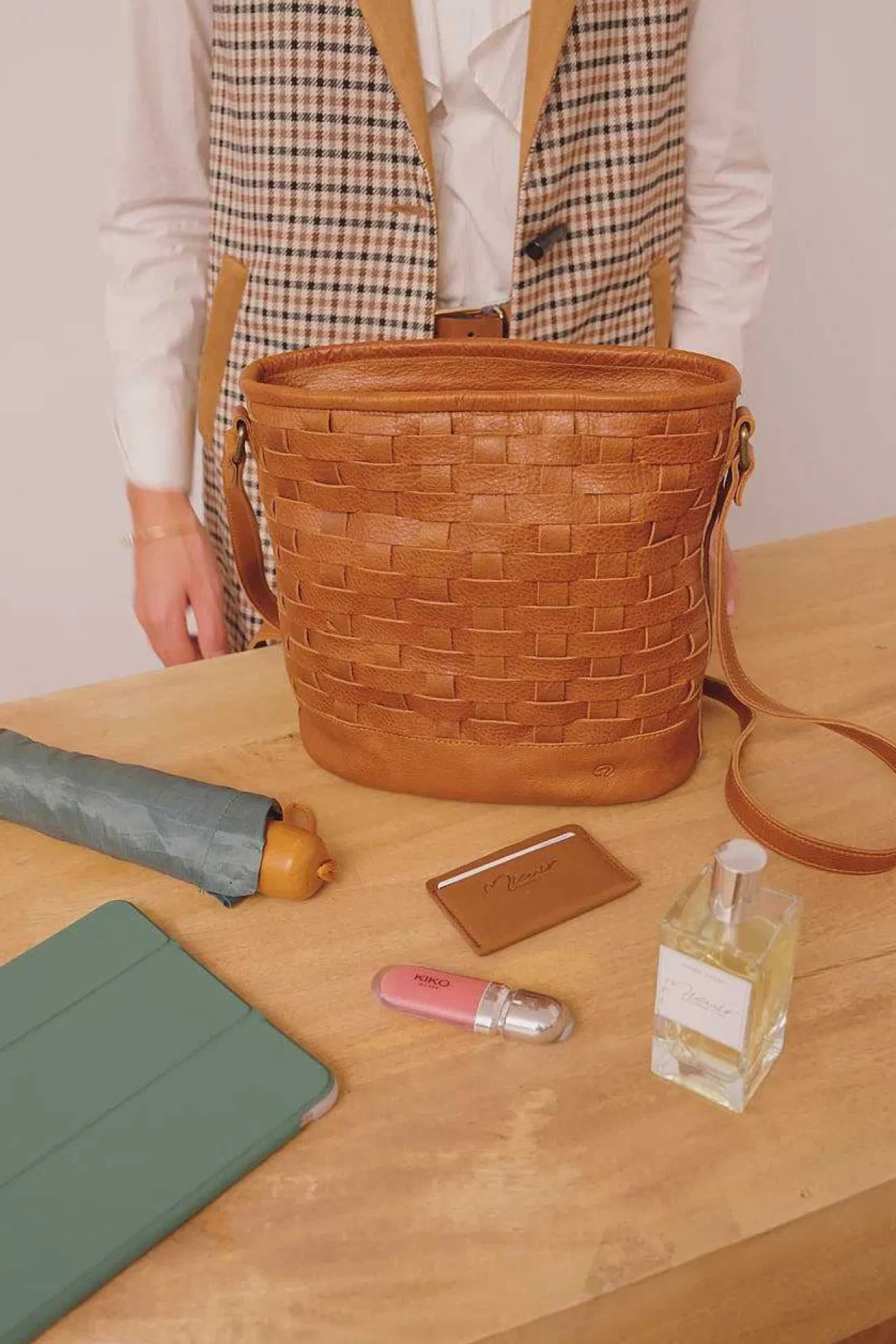 Bolso Trenzado Freda Cuero