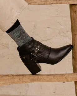 Calcetines Glitter Negro