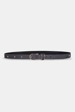 Cinturon Fino Stars Negro