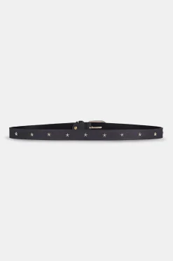 Cinturon Fino Stars Negro