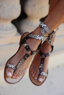 Esclavas Snake Blanco