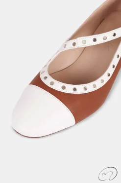 Geraldine Crema Y Cuero 2,5Cm