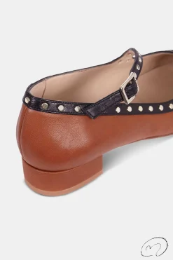 Geraldine Negro Y Cuero 2,5Cm
