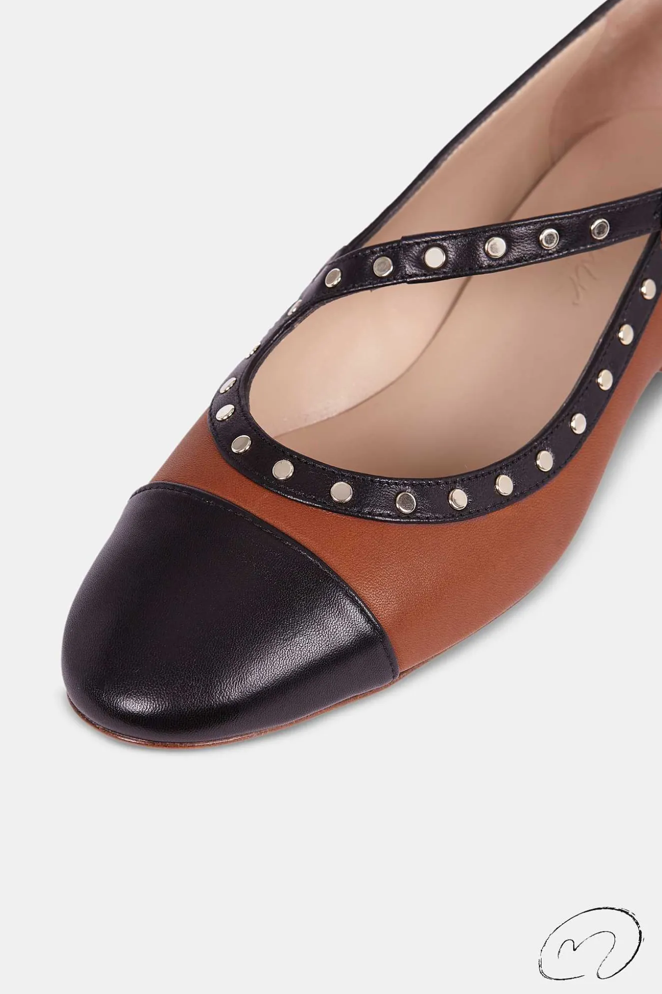 Geraldine Negro Y Cuero 2,5Cm