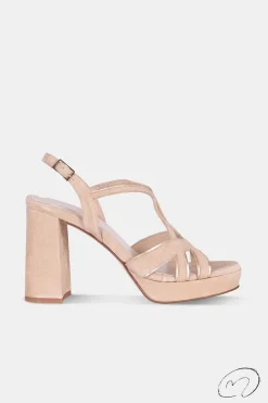 Micaela Ante Beige Ribete Dorado 9,5Cm