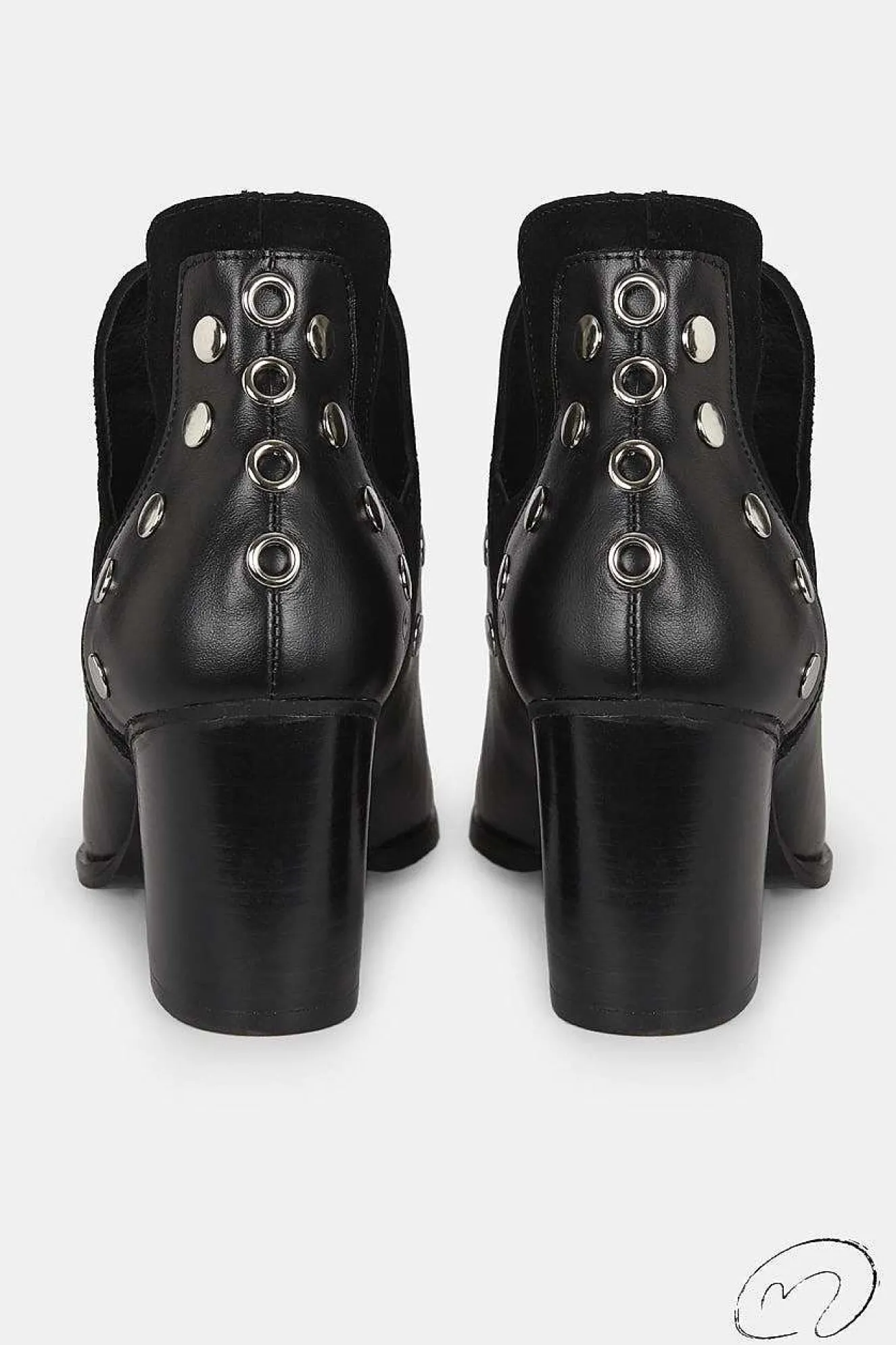 Punky Boots Negras Con Tacón 7Cm