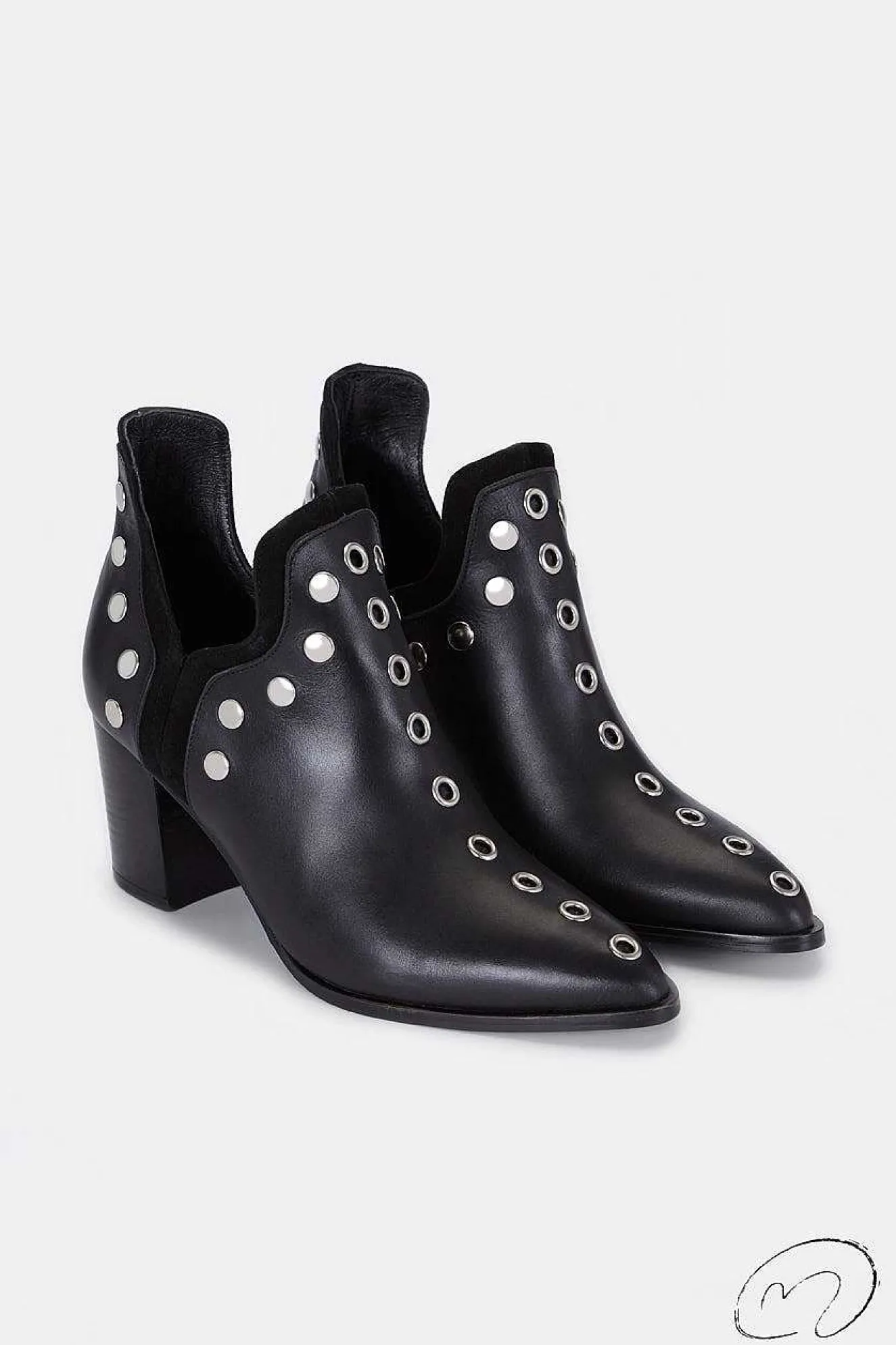 Punky Boots Negras Con Tacón 7Cm