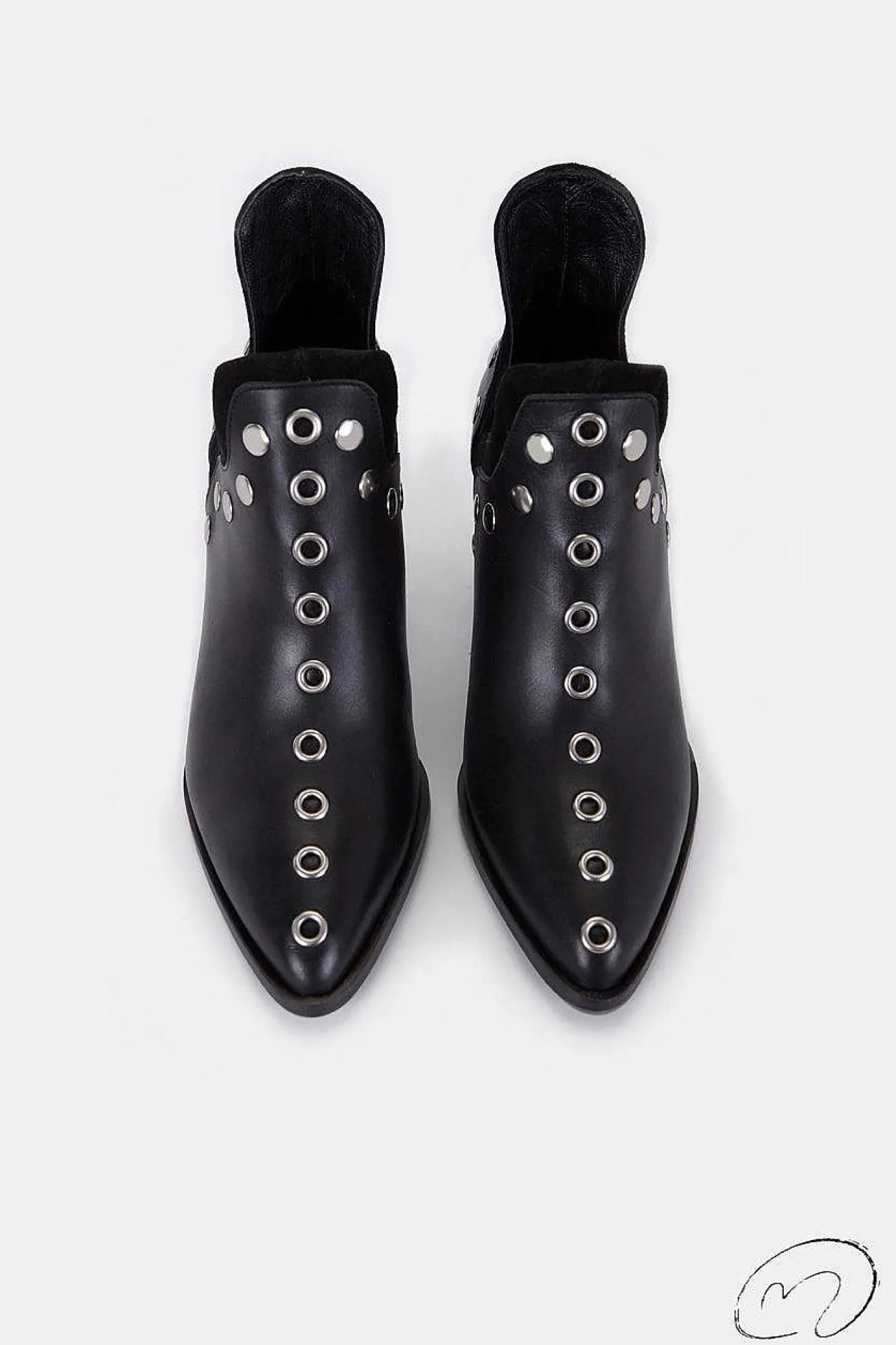 Punky Boots Negras Con Tacón 7Cm