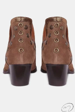 Punky Boots Special Edition Taupe Ribete Dorado 6Cm
