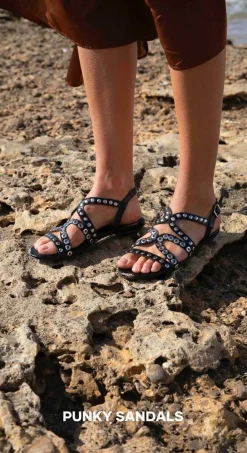 Punky Sandals Negro 1Cm