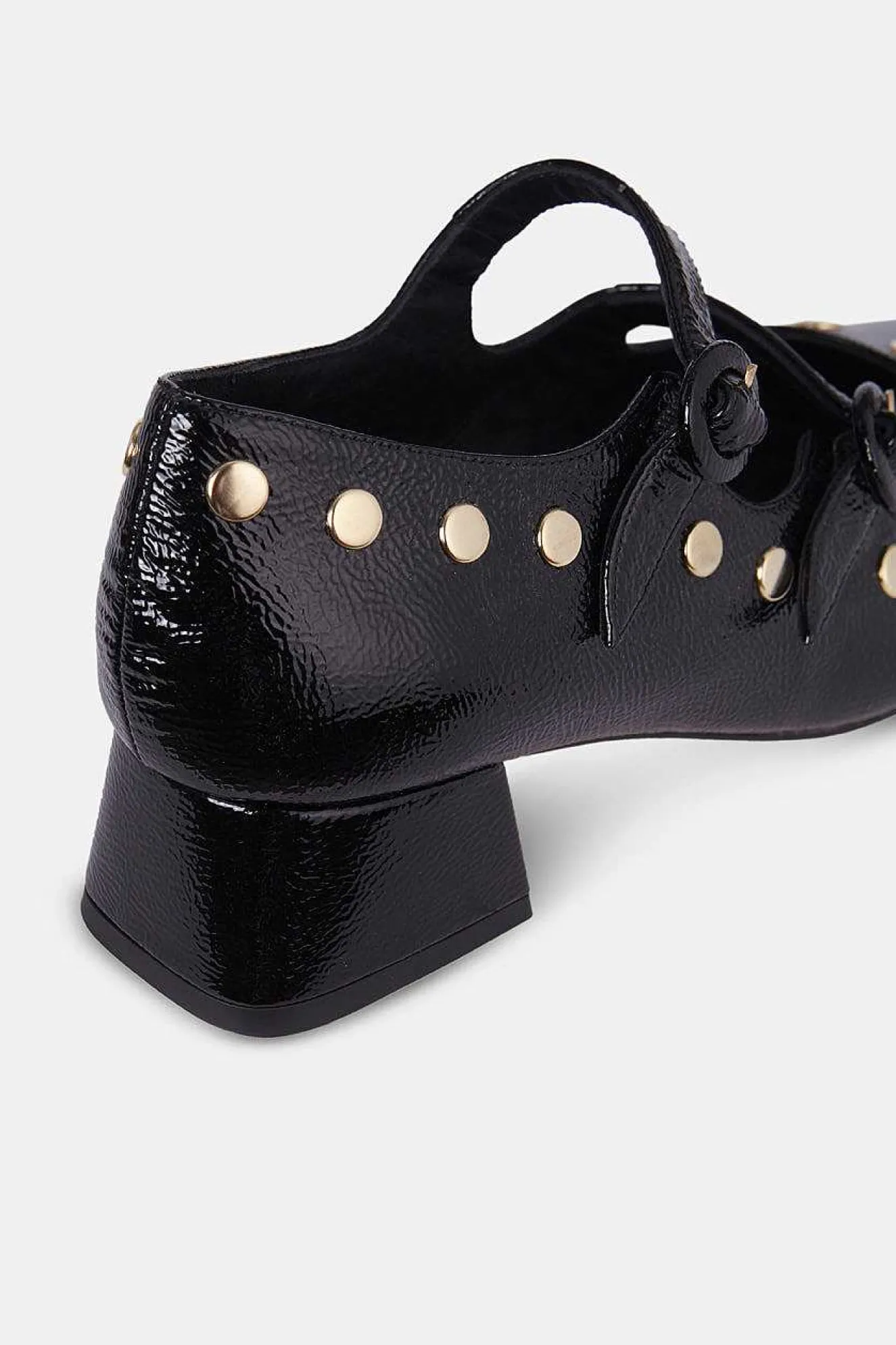 Spiga Charol Negro Tachas 4Cm